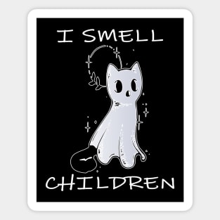 i smell children, funny cat Magnet